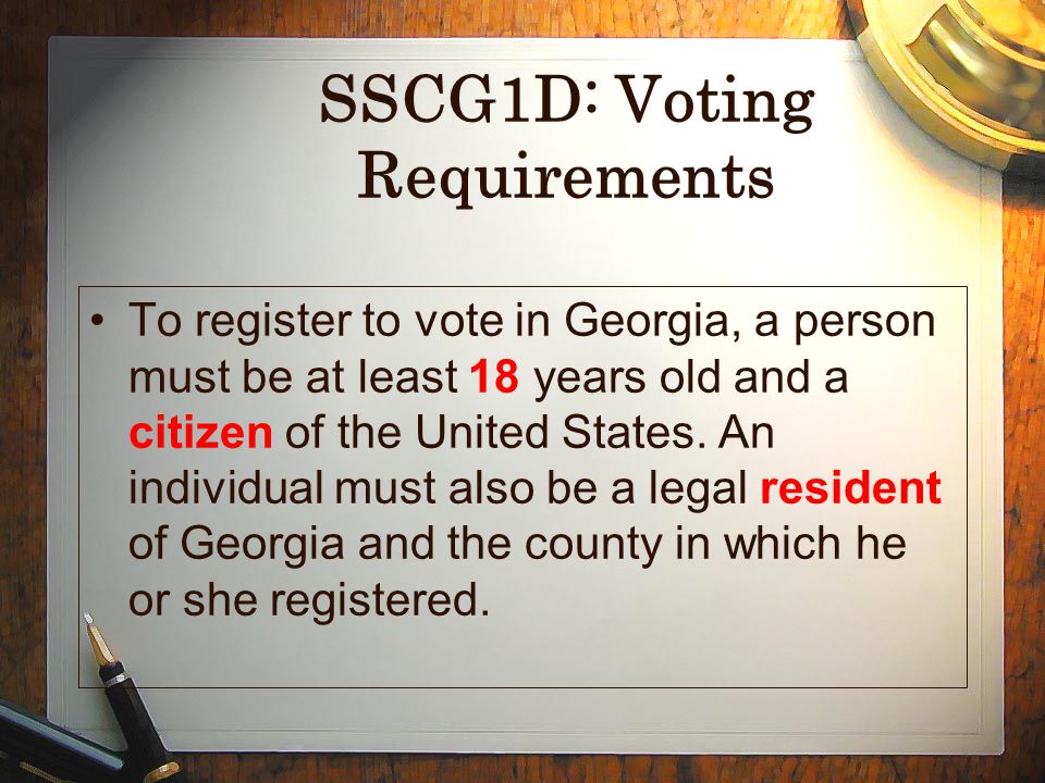 SSCG1D: Voting Requirements