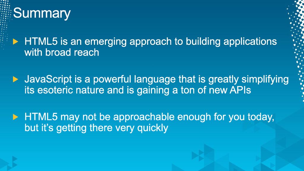 Using JavaScript to Build HTML5 Applications - ppt download