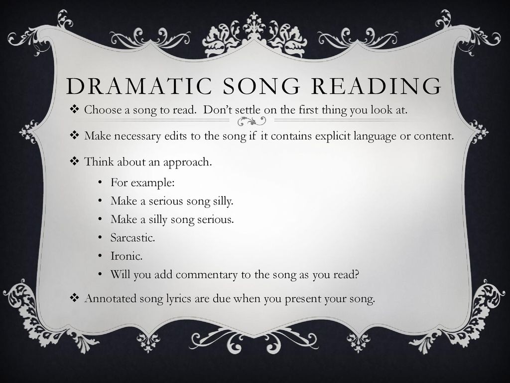 Public Speaking Dramatic Reading. ppt download