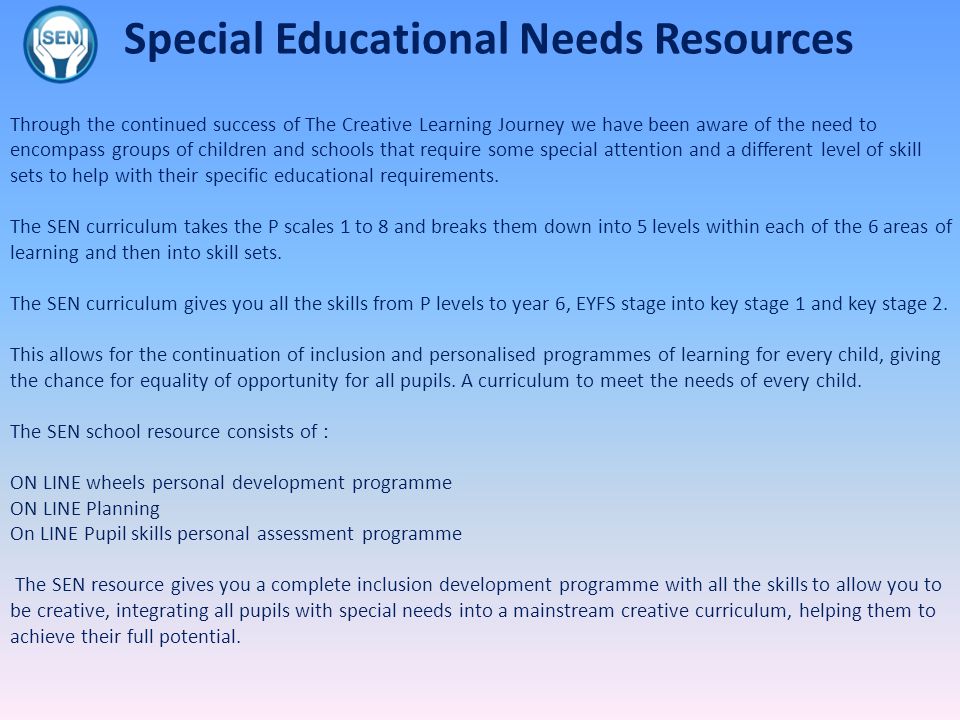 Special Educational Needs Resources