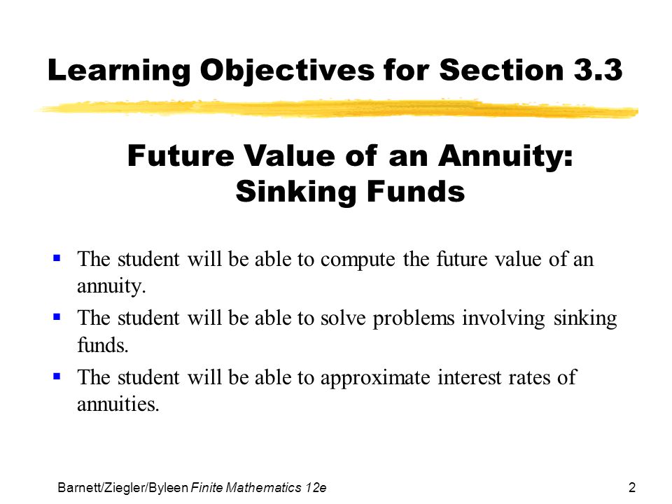 Learning Objectives for Section 3.3
