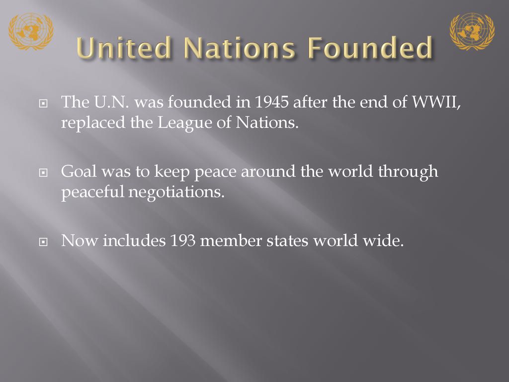 United Nations Founded