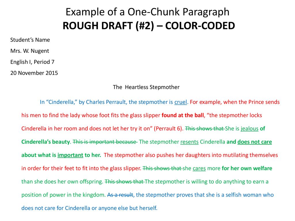 Writing a ONE-Chunk Paragraph - ppt download