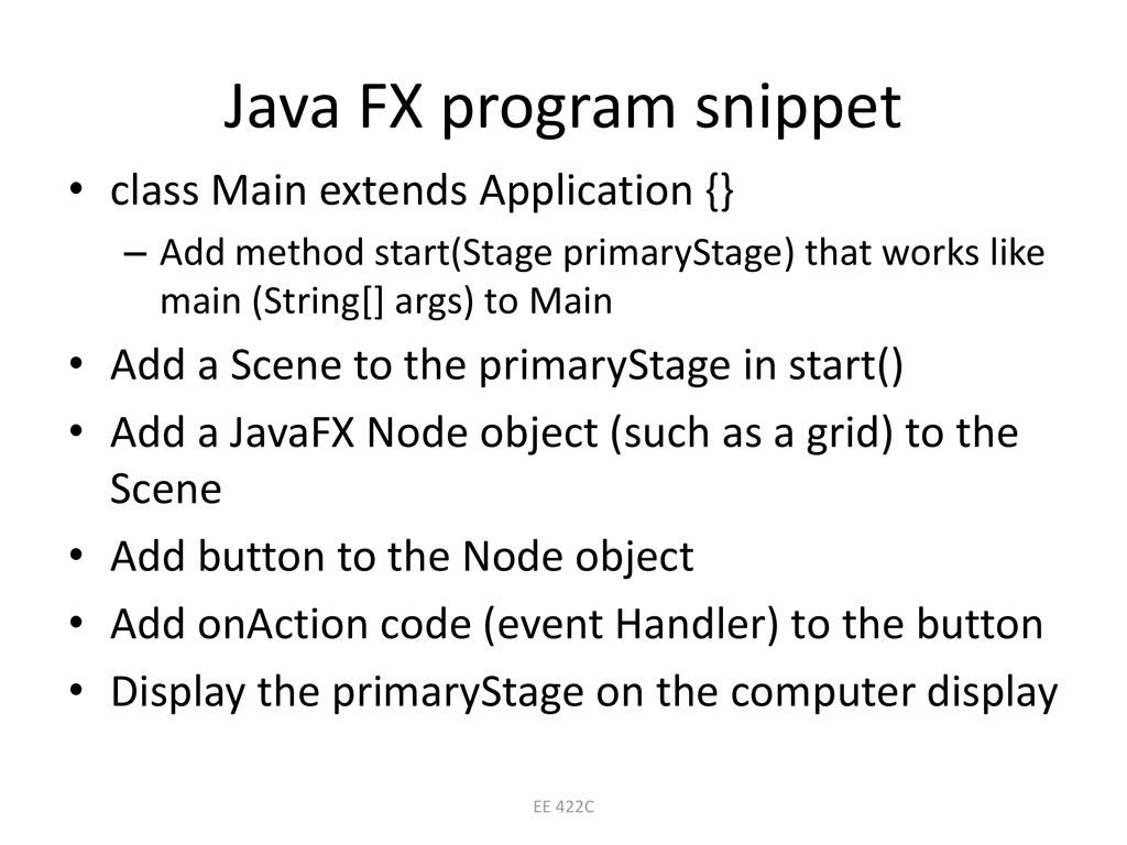 EE 422C Java FX. - ppt download