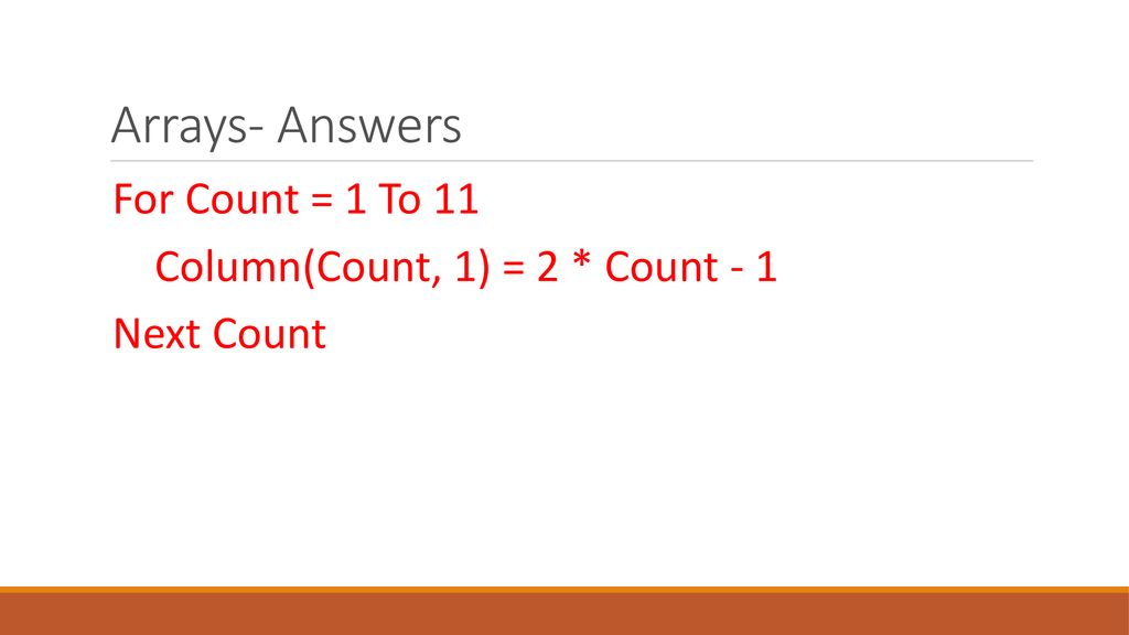 Final Exam Review Part 4 - VBA - ppt download