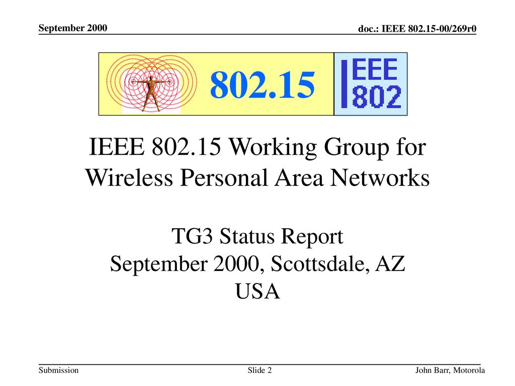 IEEE Working Group for Wireless Personal Area Networks