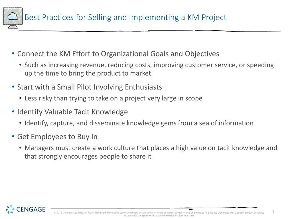 Best Practices for Selling and Implementing a KM Project