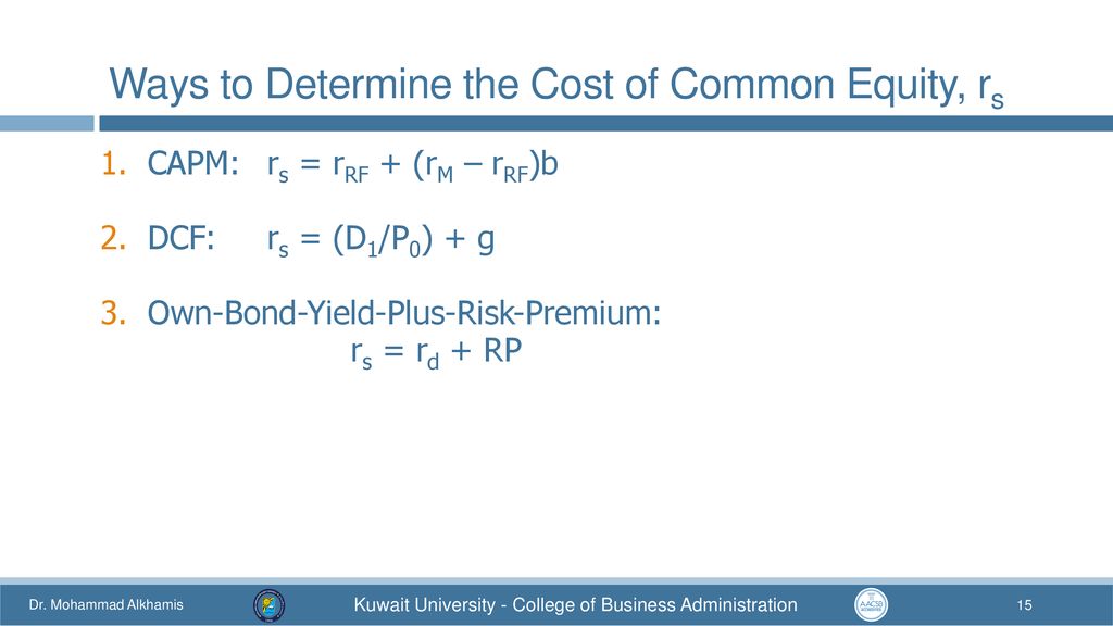 Chapter 10 The Cost Of Capital - Ppt Download