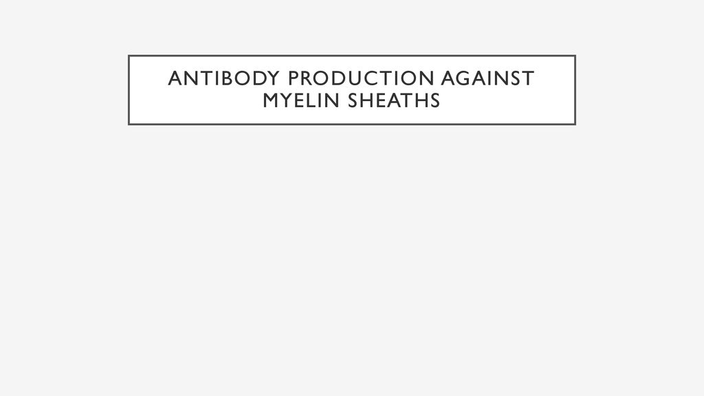 Antibody production against Myelin Sheaths