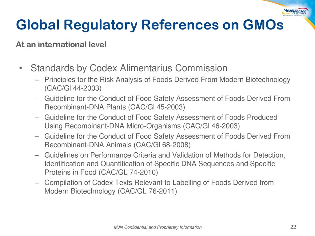 Global Regulatory References on GMOs