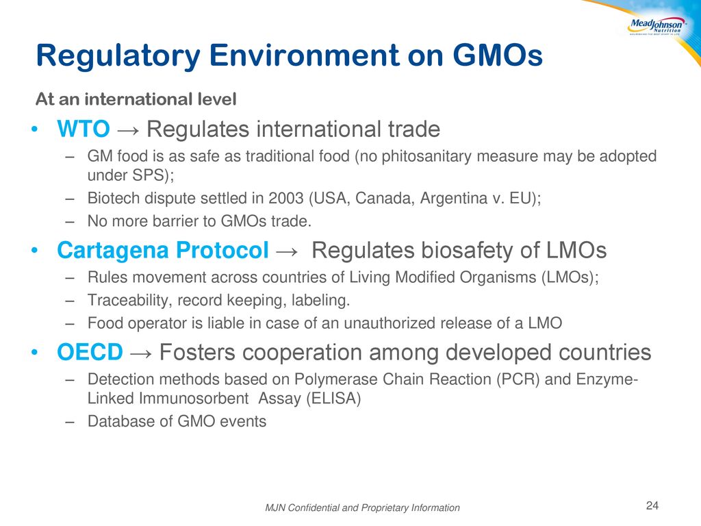 Regulatory Environment on GMOs