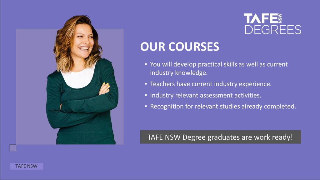 Tafe Nsw Higher Education Degrees Done Differently - Ppt Download