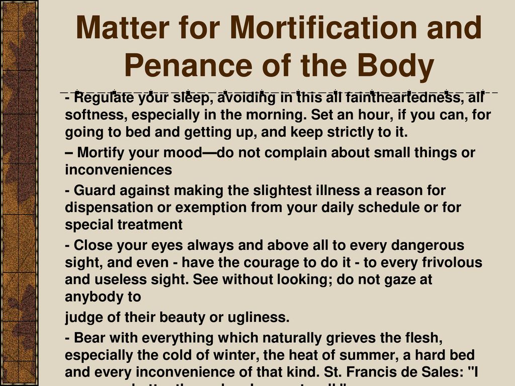 Penance and Mortification ppt download