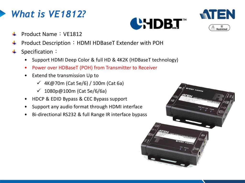HDMI HDBaseT Extender with POH - ppt download