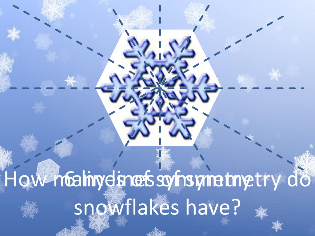 How many lines of symmetry do snowflakes have