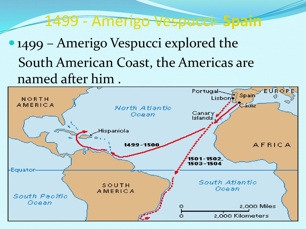 Америго веспуччи маршрут экспедиции. Путь Америго Веспуччи в Америку. Маршрут экспедиции Америго Веспуччи 1499-1500. Америго Веспуччи 1503.