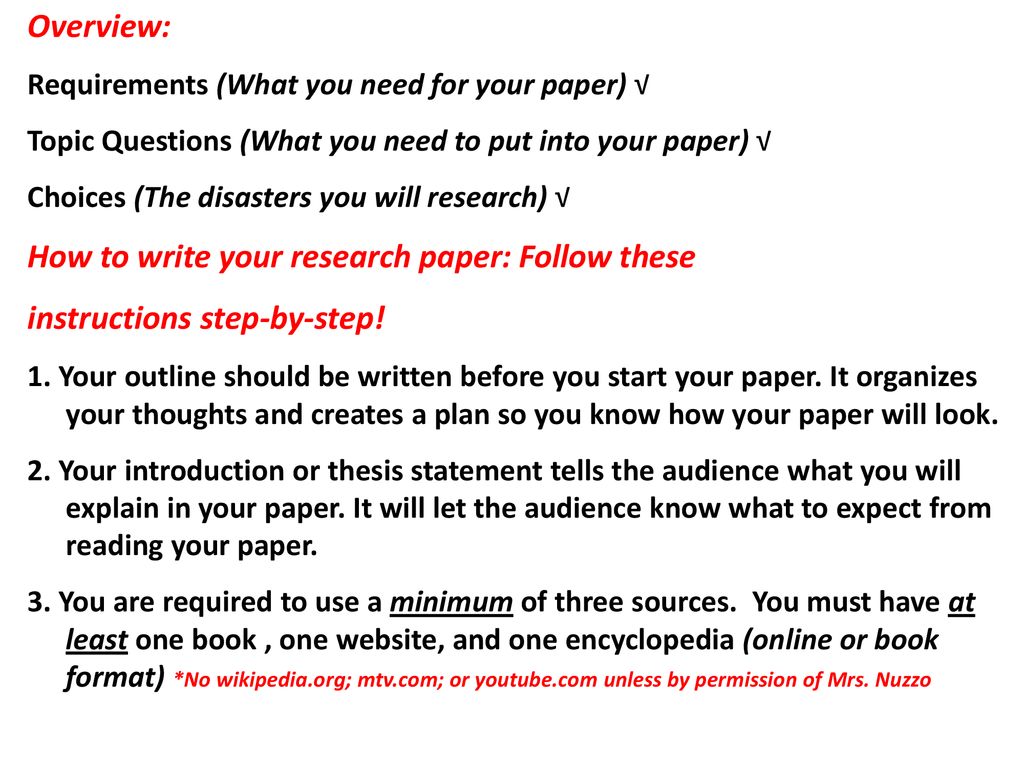 How to Write a Research Paper - ppt download