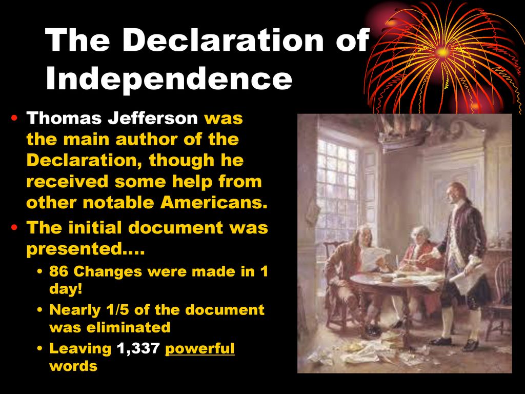 The declaration of independence ppt download