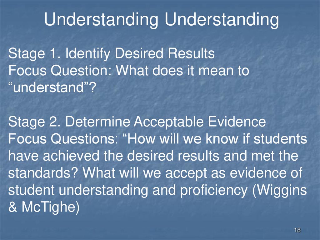 Understanding Understanding