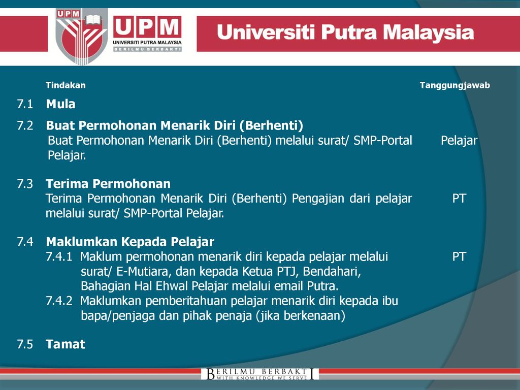 Prosedur Pendaftaran Kursus Upm Pu Ps P Ppt Download