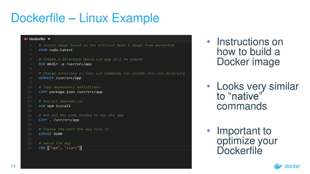 Dockerfile – Linux Example