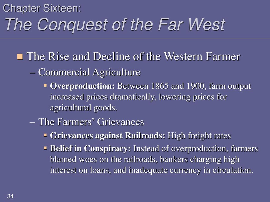 APUSH: Chapter 16 The Conquest Of The Far West - Ppt Download