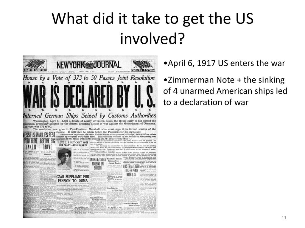 What did it take to get the US involved