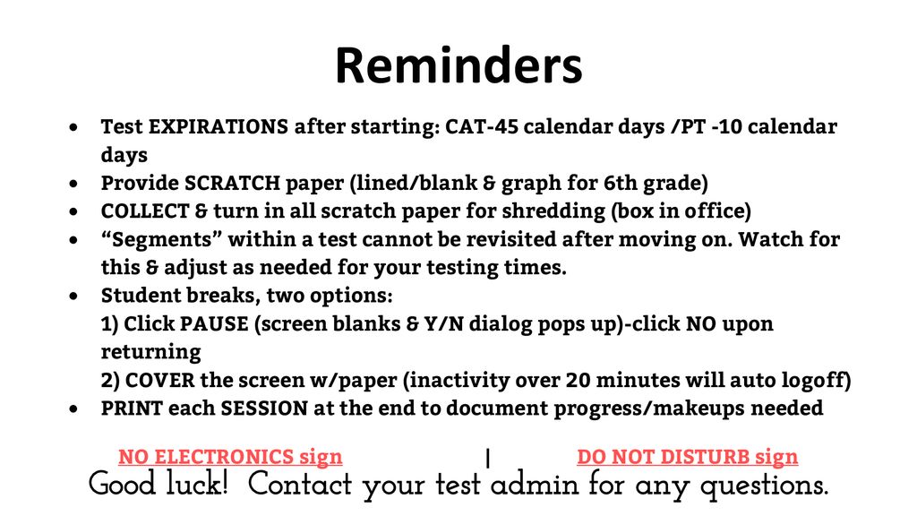 SBAC/CAASPP 2018 Test Administration ppt download