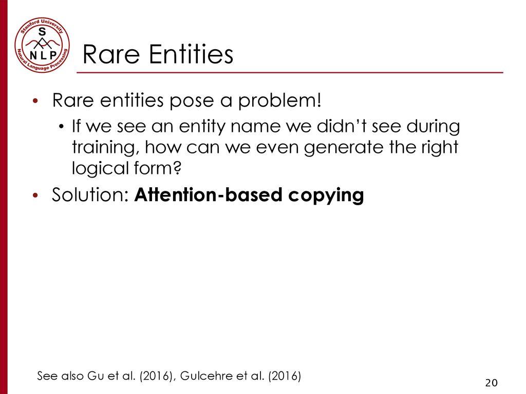Rare Entities Rare entities pose a problem!