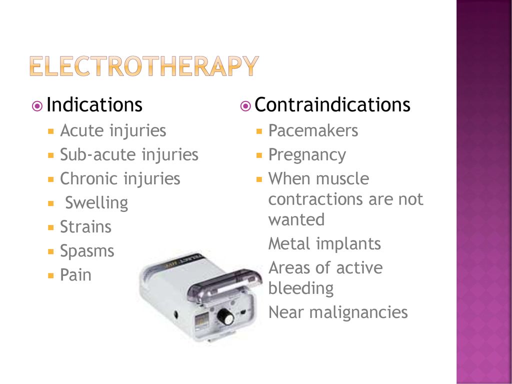 Electrotherapy Indications and Contraindications