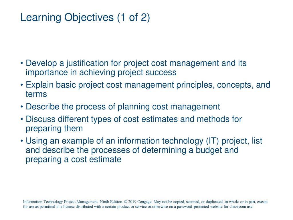 Chapter 7: Project Cost Management - ppt download