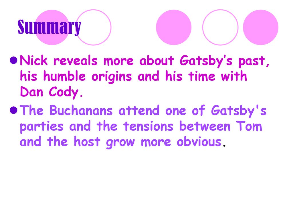 The great gatsby chapter six ppt download