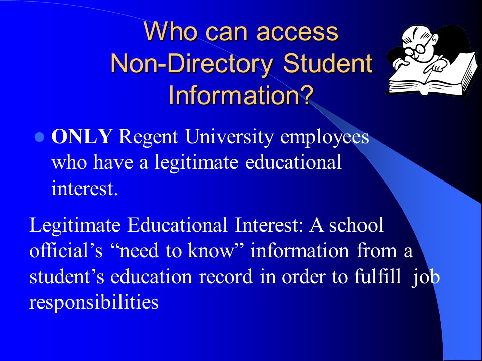 Who can access Non-Directory Student Information