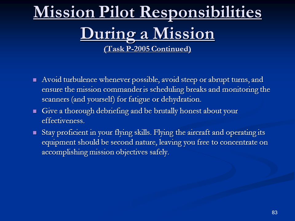 Mission Pilot SQTR Tasks Preparatory Training Tasks O-2003, O-2004, O-2009,  O-2101, P-2001 Through P-2005, P-2028 Advanced Training Tasks O-2001, O ppt  download