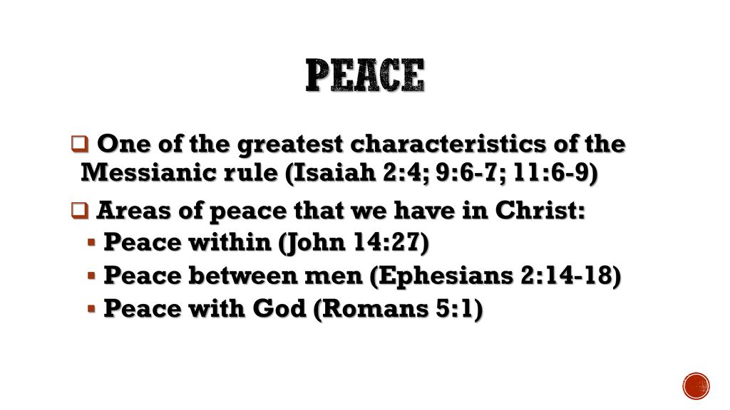attributes of peace