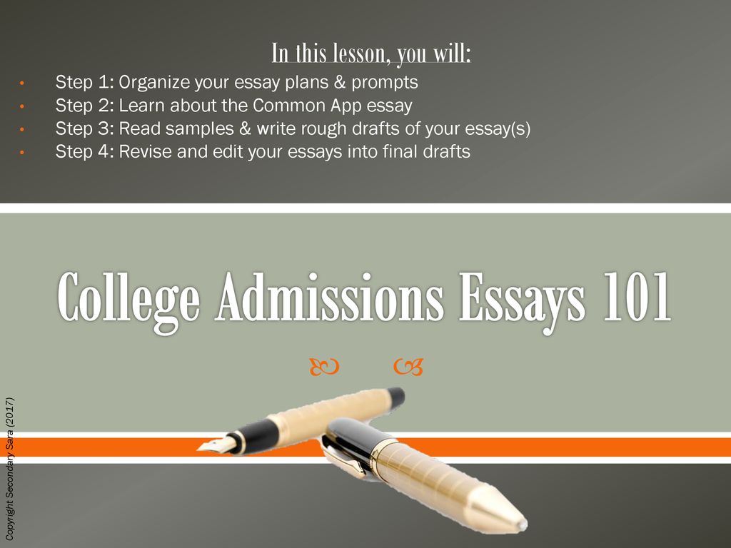 College Admissions Essays ppt download