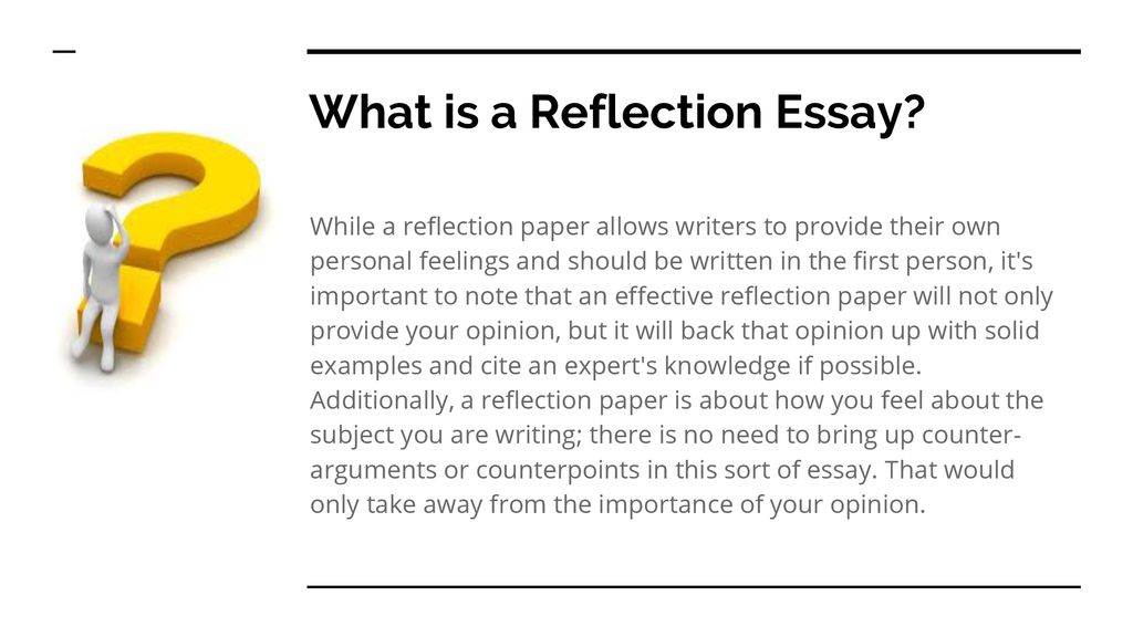 whats a reflection paper