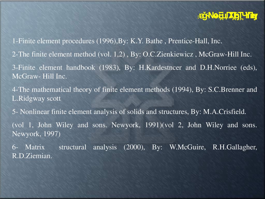 Finite element procedures ppt download