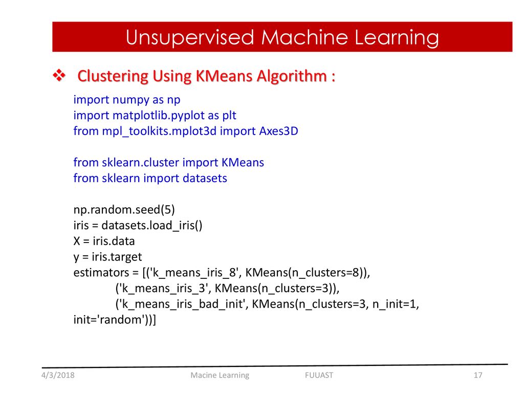 Machine learning in python scikit learn 2 prof muhammad saeed ppt