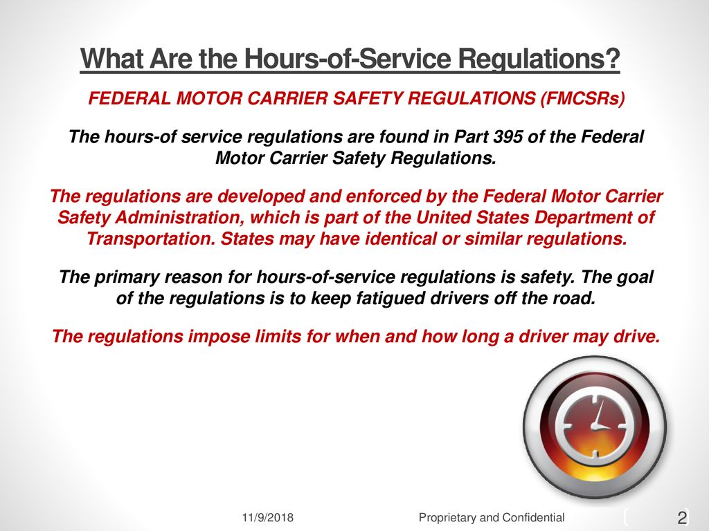 Hours of Service Regulations - ppt video online download