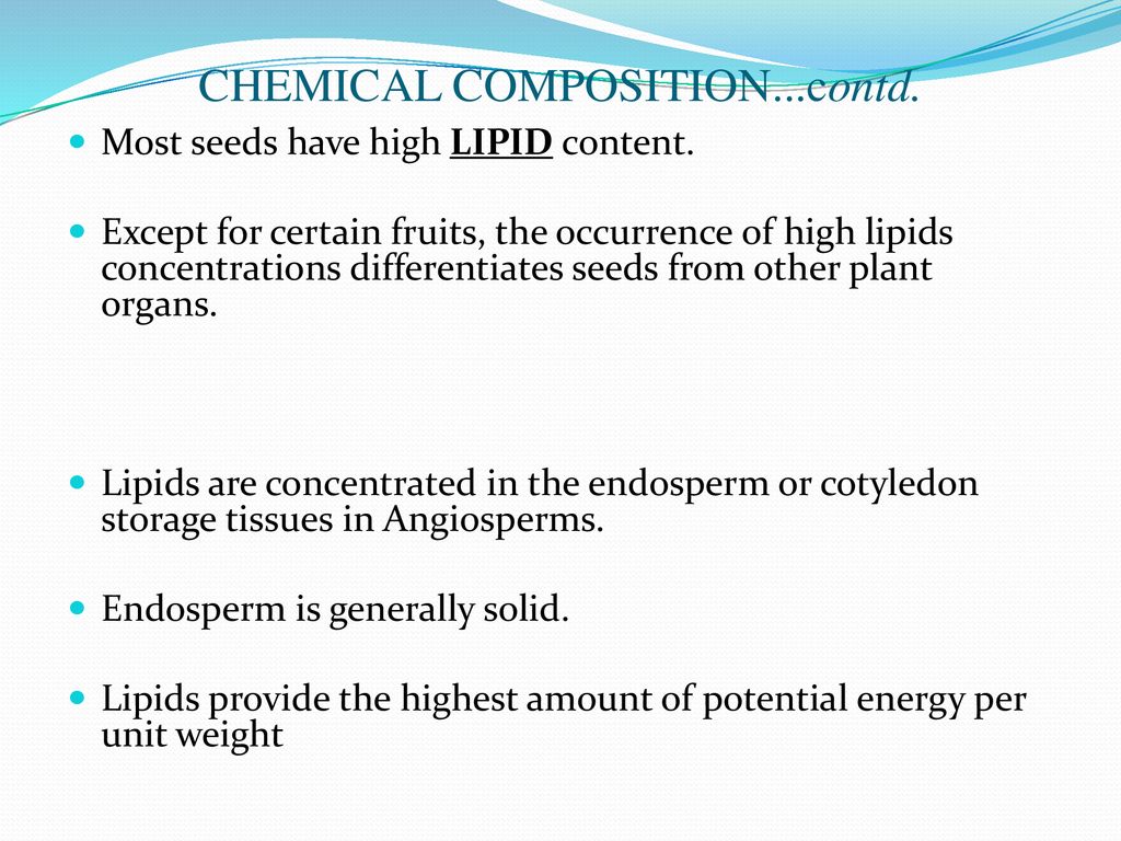 Chemical Composition Of Seeds Ppt Download