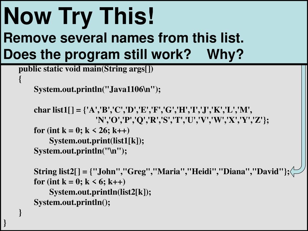 Chapter 10 Slides Java Static 1d 2d Arrays Ppt Download