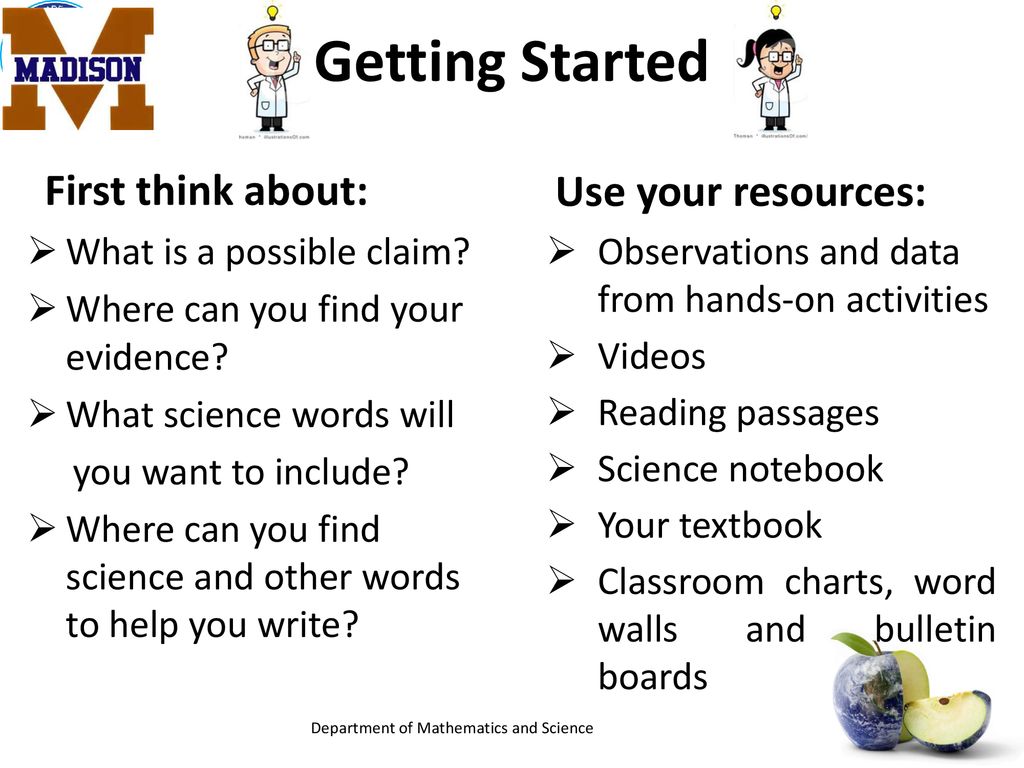 Thinking and Writing Like a Scientist: Claims Evidence Reasoning