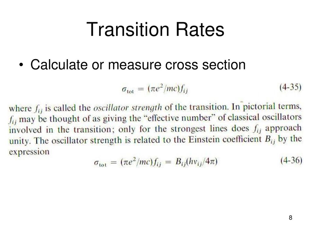Effective Transition Cross-sections
