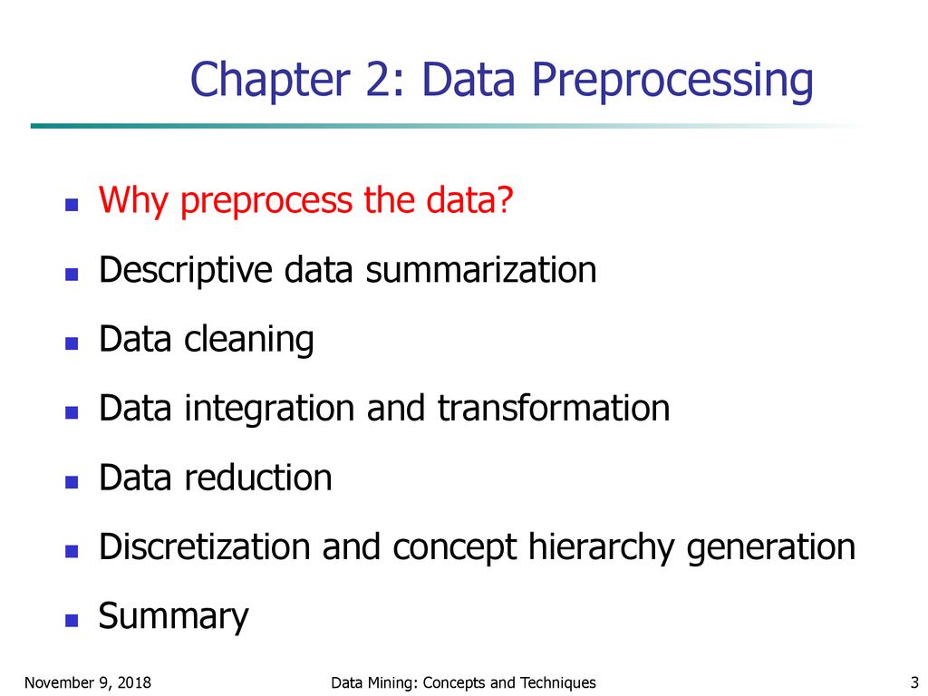 Chapter 2: Data Preprocessing
