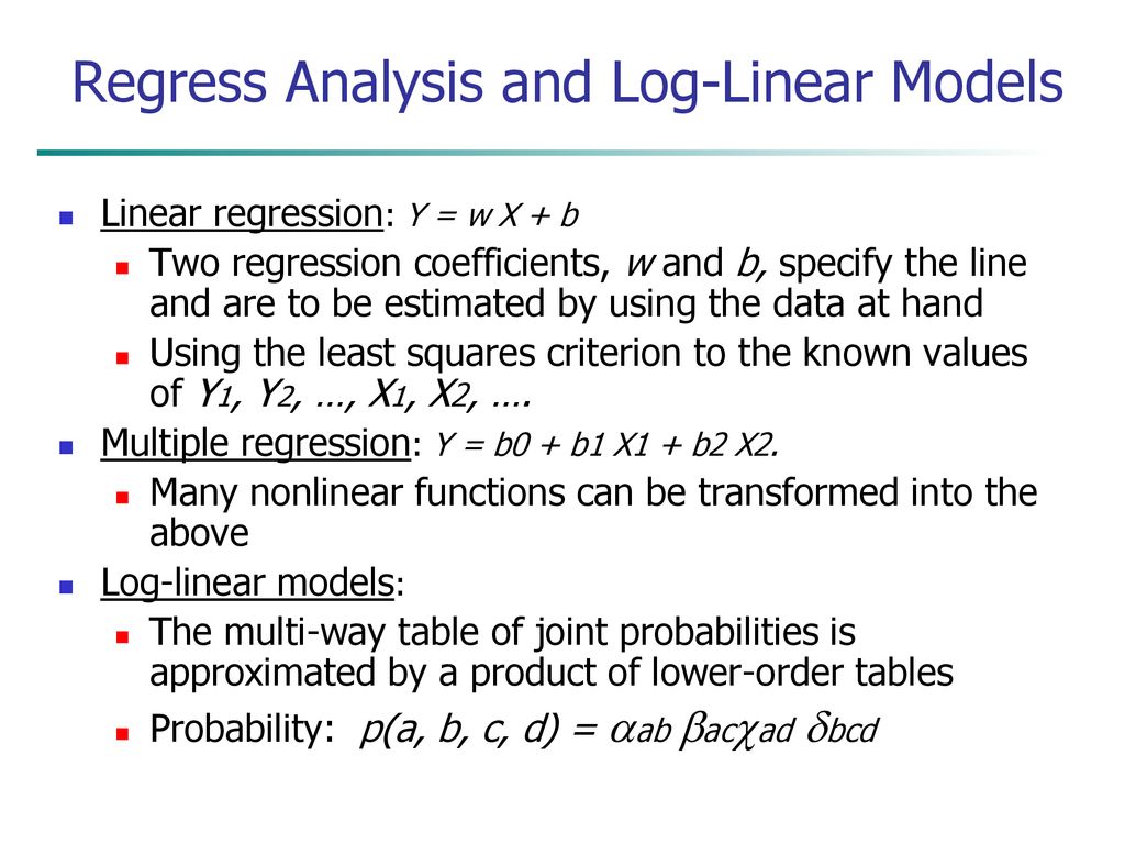 Regress Analysis and Log-Linear Models