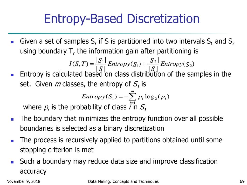 Entropy-Based Discretization