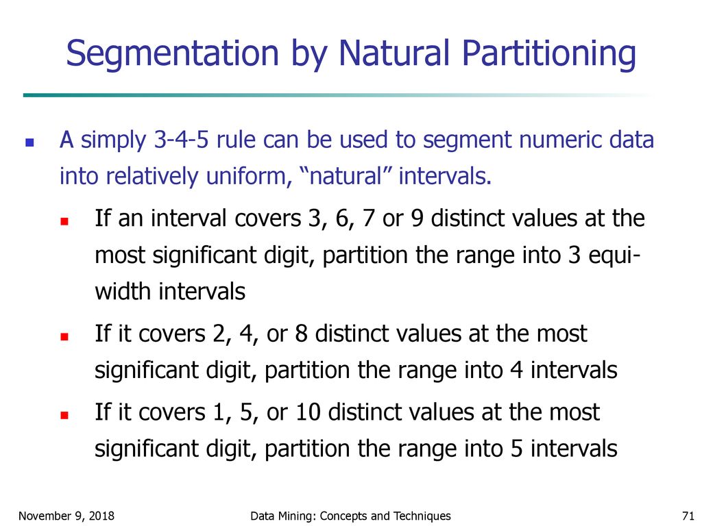 Segmentation by Natural Partitioning