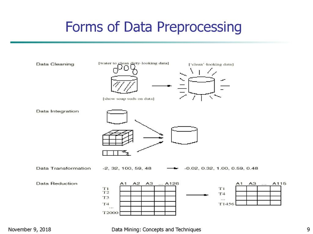 Forms of Data Preprocessing