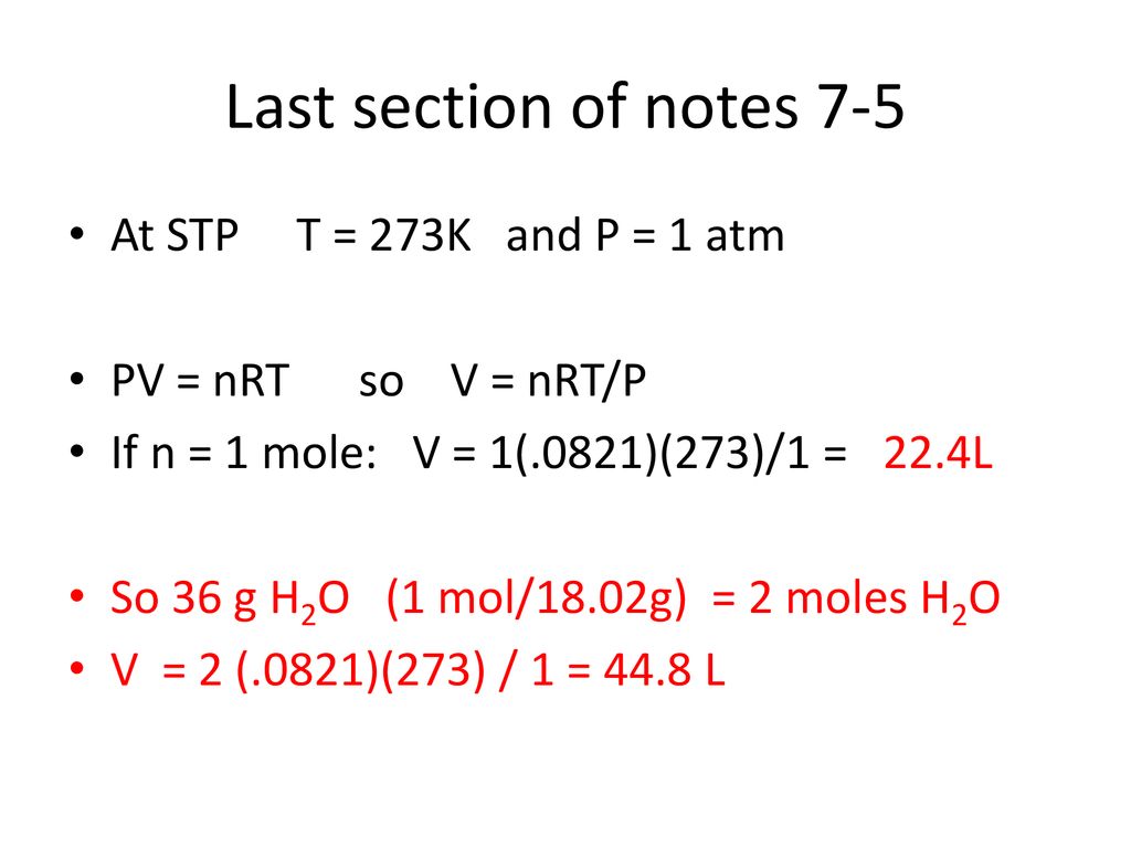 7 4 Avogadro S Principle Section 13 4 Ppt Download